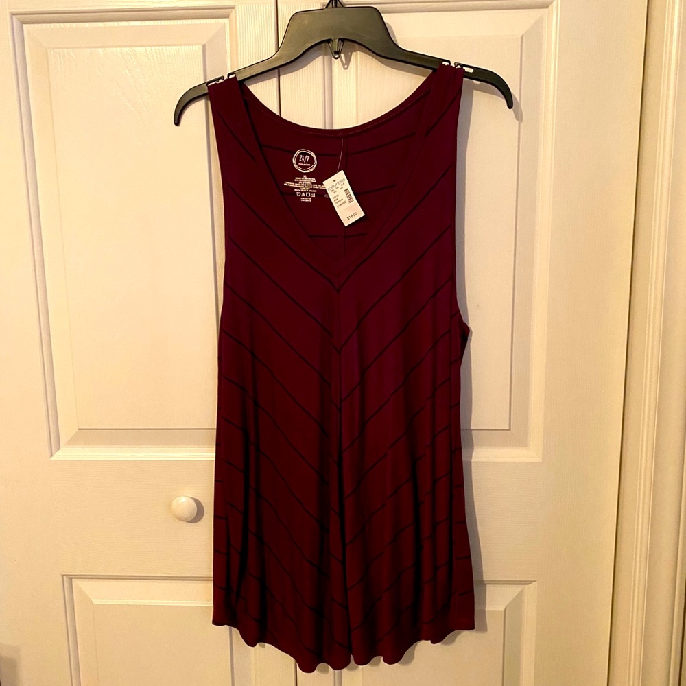 NWT XL Maurice’s burgundy sleeveless top